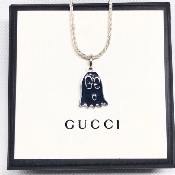 Gucci Other - New Gucci Black Ghost GG Pendant + Free 22" Chain
